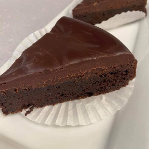 GLUTEN FREE Friendly Flourless Chocolate cake slice GLUTEN FREE Friendly Flourless Chocolate cake slice